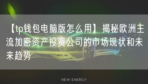 【tp钱包电脑版怎么用】揭秘欧洲主流加密资产投资公司的市场现状和未来趋势(图1)