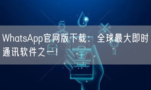 WhatsApp官网版下载：全球最大即时通讯软件之一！(图1)